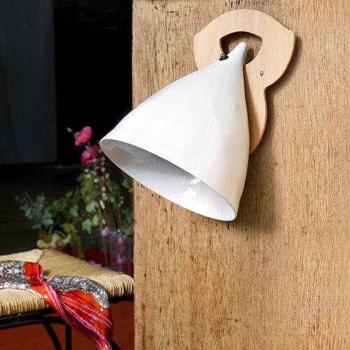 LARGE BRACKET WALL LAMP CORNET, matt or glazed porcelain – Tsé & Tsé associées