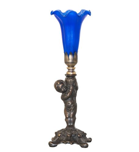 Blue Tiffany Pond Lily One Light Mini Lamp – Meyda Tiffany
