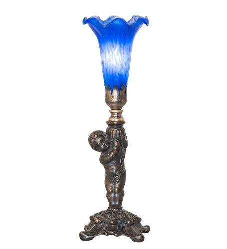 Blue Tiffany Pond Lily One Light Mini Lamp – Meyda Tiffany