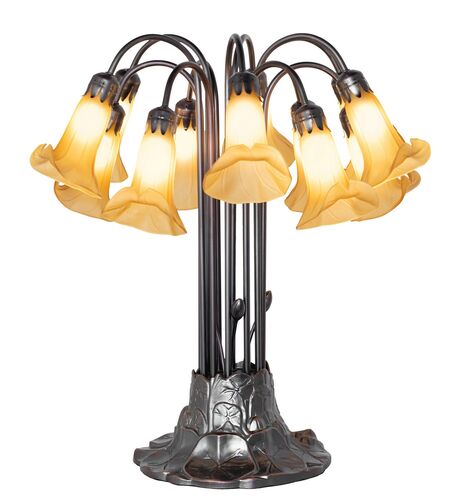 Amber Tiffany Pond Lily 12 Light Table Lamp – Meyda Tiffany