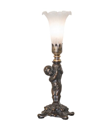 White Tiffany Pond Lily One Light Mini Lamp – Meyda Tiffany