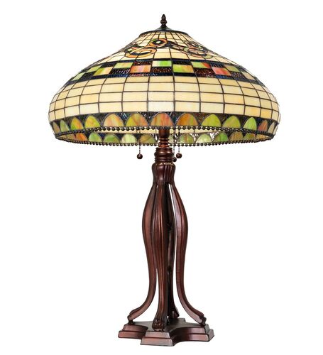 White Tiffany Pond Lily One Light Mini Lamp – Meyda Tiffany