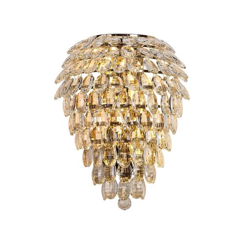 Dar HAD0740-12 Hadano Wall Light Natural Brass and Wavy Glass – Dar Wisebuys