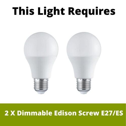 Fusion 2 Light Satin Silver Ceiling Bar & Cream Shades – Searchlight Lighting