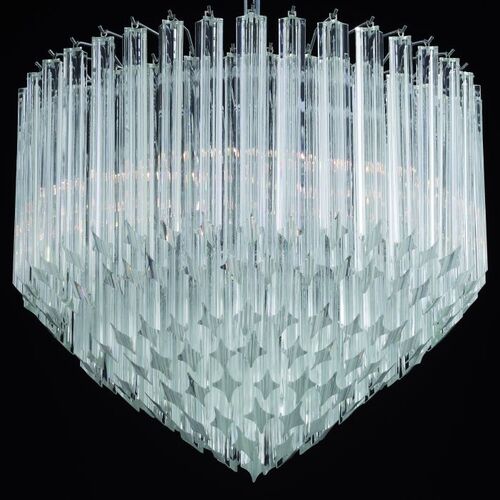 60 Cm Custom Murano Glass Prism Point Chandelier – Italian Lighting Centre