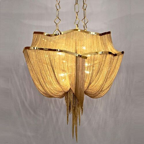 Atlantis two tier chandelier by Terzani, gold finish – Terzani