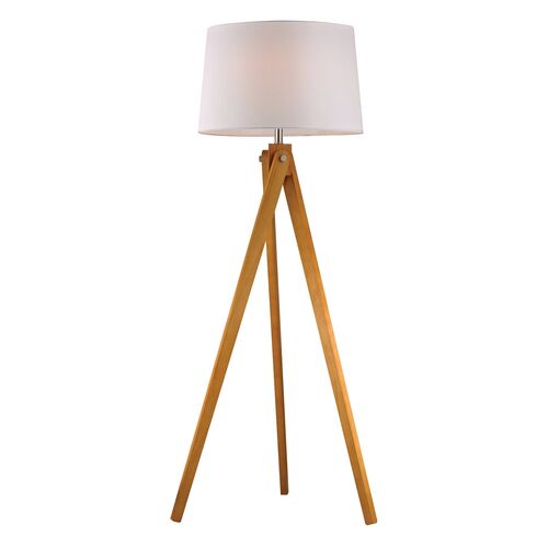 Wooden Tripod One Light Floor Lamp – ELK Home