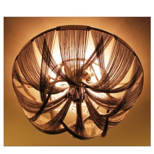 “Soscik”  Gold, Bronze, Or Nickel 100 Cm Modern Metal  Flush Ceiling Light From Terzani – Terzani
