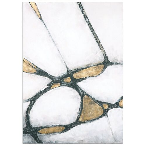 Abstract In Gold And Black Wall Art – Uttermost