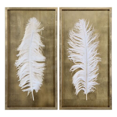White Feathers Shadow Box S/2 – Uttermost