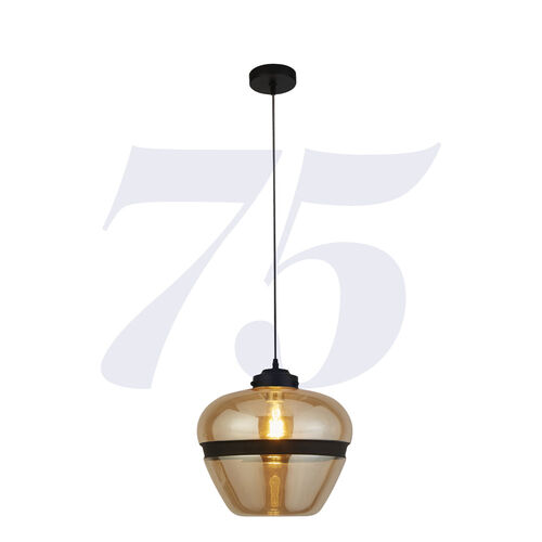 Searchlight Antique Brass 1Lt Cable Suspension With 1.5Mtr Brown Textile Cable • 7461AB – Searchlight