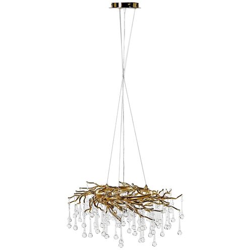 Wisdom Small Glass Droplet Chandelier in Antique Gold – Shropshire Design Ltd