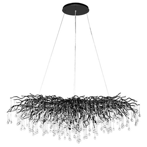 Wisdom Glass Droplet Chandelier in Matte Black – Shropshire Design Ltd