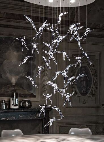 “Angel Falls” Chandelier By Terzani 36  light  | Crystal Angels – Terzani
