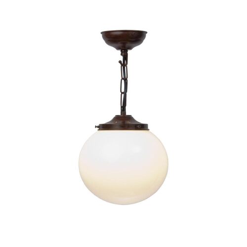 White Flashed Opal Antique Bronze Ceiling Light WFO43 – Kansa Lighting