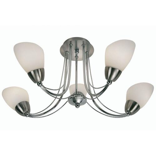 Altair 5 Light Chrome Semi Flush Ceiling Light – Oaks Lighting