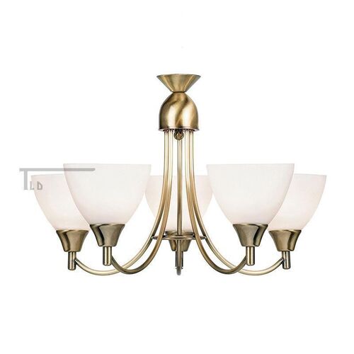 Alton 5 Light Antique Brass Semi Flush Ceiling Light – Endon Lighting