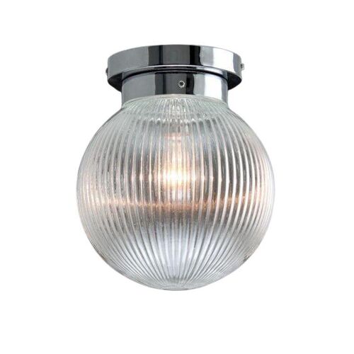 Art Deco Globe Flush Ceiling Light Kansa PRISM428 – Kansa Lighting