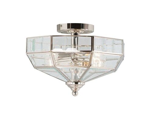Elstead Old Park Nickel 2 Light Ceiling Semi-Flush – Elstead Lighting