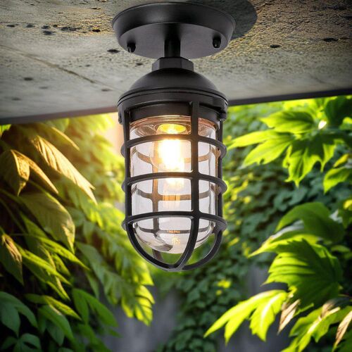 Villaku Outdoor Ceiling Light in Matte Black or Matte White – CLA Lighting