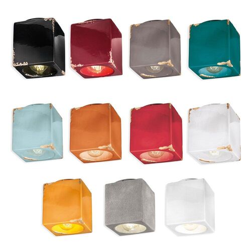 Vintage Square Ceiling Light in Different Colours – Ferroluce