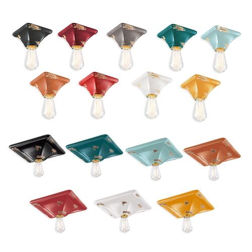 Vintage Square Ceiling Light Small, Large in Different Colours – Ferroluce