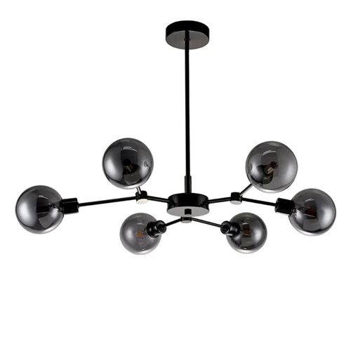 Willow Ultra Modern LED Pendant Light – Smoked or Opal Glass, 6 Light, PL0080 – Lexi Lighting