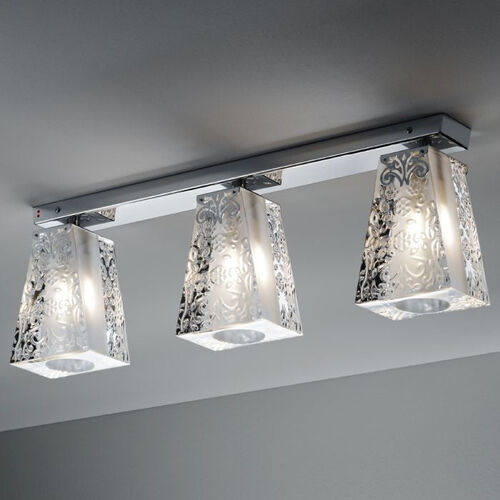 Vicky D69 E03 00 Lead Crystal Triple Ceiling Light From Fabbian – Fabbian