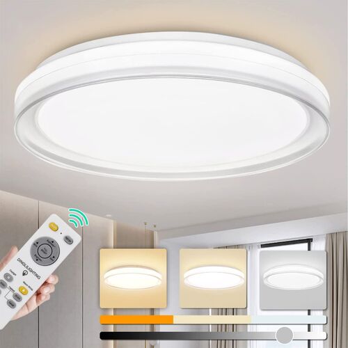 3-Light Semi Flush Mount Ceiling Light Fixture, 15” Blue Drum Light Ceiling Hanging with Double Fabric Shade, Modern Close to Ceiling Lamp for Living Room Bedroom Kitchen Dining Room Entry Foyer – DINGLILIGHTING