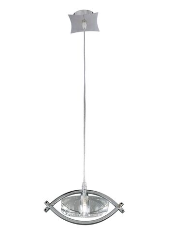 Mantra M0801 Fragma Telescopic Semi Flush Convertible 6 Light G9, Polished Chrome • M0801 – Mantra