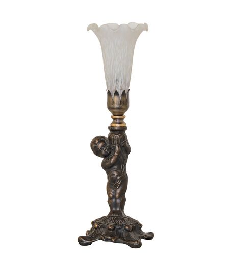 White Tiffany Pond Lily One Light Mini Lamp – Meyda Tiffany