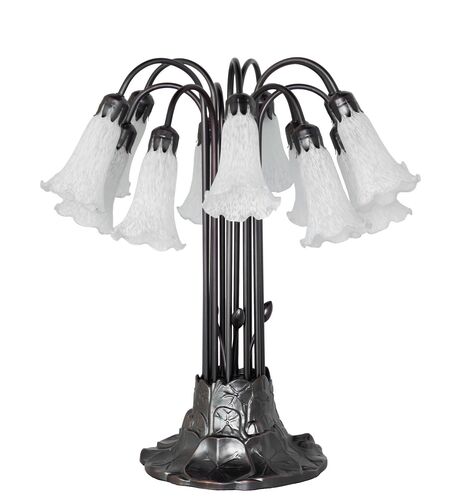White Tiffany Pond Lily 12 Light Table Lamp – Meyda Tiffany