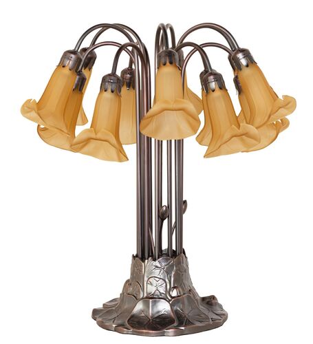Amber Tiffany Pond Lily 12 Light Table Lamp – Meyda Tiffany